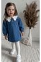 Peter Pan collar Baby Girl Kids Denim Dress - 2