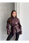Hakim Collar Detail Short Leather Trench Coat - 3
