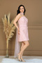 Lace Strapless Mini Dress - Powder - 5