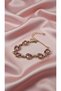 Powder Pink Leather Strap Rose Gold Case Functional Women's Wristwatch-Zircon Stone Bracelet Set - 4