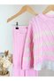 Pink Striped Knitwear Set - 3