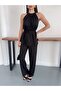 Halter Neck Stylish Wear-And-Go Double Suit with Belted Trousers - 4