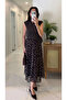 Brown Lined Chiffon Skirt, Pack of Polka Dot - 261028