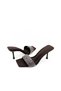 Bitter Brown Color Thin High Heel Stone Detailed Evening Dress Women's Slippers in Sizes 36-37-38-39-40 - 2
