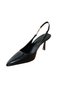 1122 Women's Heeled Shoes with Stone Detail and Open Back Stiletto - 3