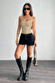 Women's Corded Fabric Look Slim Fit Body-Fitting Cotton Pack Basic White Tank Tops with Pool Collar - 3