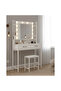 Makeup Vanity with Multiple Shelves and Drawers White - 2