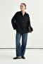 Women's Modal Pat Closure Shirt Black