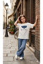 Girl's Set with Blue Jeans and Stones, Stylish Model, 2-Piece Set for Summer - 3