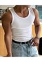 Men's Halter Neck Slimfit Corded Fabric Stretch Fabric Sports Tank Top
