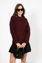Women's Vita-260 Maviş Crew Neck Basic Knitwear Sweater Dark Burgundy - 2