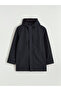 Navy Blue Standard Fit Hooded Men's Raincoat - 6