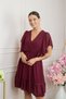 Rochie grena cu volane si maneci fluture - 3