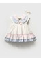 Baby Girl Ruffled Tulip Detailed Dress – Pastel Pink Blue Detailed Stylish Baby Dress Set of Cotton - 4