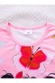 Girls Pink Graphic Print Long Sleeve Dress - 3