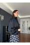 Black Chiffon Blouse with Halter Neck Detail - 2