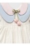 Baby Girl Ruffled Tulip Detailed Dress – Pastel Pink Blue Detailed Stylish Baby Dress Set of Cotton - 3