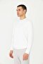 الأبيض الأساسي طاقم الرقبة البلوز الرجال - 2