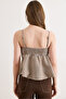 Women's Mink Strap Adjustable Front Bow Gingham Blouse Blz-19003272 - 6