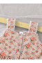 Girls Floral Print Sleeveless Buttoned Dress - 3