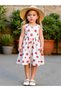 Girls Strawberry Print Sleeveless Dress - 4