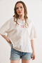 Women's White Slim Love Detailed P Cotton Comfortable Fit T-Shirt Tsh-19000959 - 3