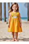 Girls Yellow Graphic Print Sleeveless Dress - 4