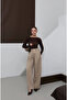 High Waist Wide Leg Palazzo Pants Stone
