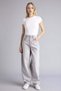 100% Cotton Baggy Fit High Waist Jean Snow Washed Trousers G4932Ax26Sm