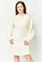 Women Knitted Sweater Dress, Cream