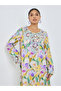 Floral Print Beaded Mukhawar Jalabiya - 2