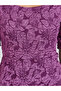 Magenta Jacquard Puff Sleeve Maxi Dress - 4