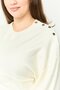 Women Knitted Sweater Dress, Cream - 3