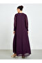 Purple Chiffon Sequin Yoke Jalabiya - 5