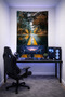 Aesthetic Road Scenery Wall Covering– High-Quality Fabric, Gamer Room Decor Tapestry Wall Rug Si - 2