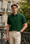 Men's Elite Comfort Green Polo Collar T-Shirt