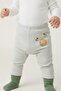 100% Organic Cotton Baby Boy Pants with Socks and Booties, Single Bottom Patterned Baby Pants - 6