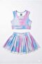 Lyrax Embossed Shorts Skirted Girls' Swimsuit - 3