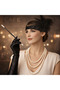 1920S Charleston Accessory Set – Pearl Necklace, Gloves, Holder, Black Headband - 2