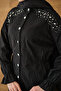 Women's Twist Embroidered Embroidered Set Black - 6