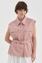 Women's Skirt End Set of Laser Cut Belt Detail Design Vest - 2