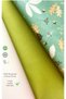 Bag , Wallet , 2 Pieces of 50 cm Plain Oil Green and Bluebell Floral Pa Cotton Piece Fabric for Hobby Work