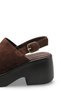 Lucia Rosetti Brown Suede Women's Genuine Leather Flat Detailed Wedge Heeled Daily Comfortable Sole Stylish Sandals - 6