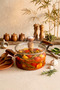 Transparent Borosilicate Glass Pot with Wooden Handle and Lid - Cooking Pot 3.5 Liters - 2