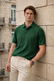 Men's Elite Comfort Green Polo Collar T-Shirt - 4