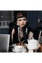 192039 Ler Gatsby Accessory Set – Black Charleston Hairband, Long Glove Like - 3