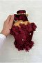 Bordo Testi, Velvet and Flower Decorated Bridal Henna Night Test, Wedding Henna Cube, Soil Test - 3