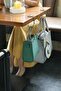 Crystal Stone Folding Bag Hanger Table Edge Hanging Bracket Metal Strap Pcs Cta-106 - Blue - 1 Piece - 6
