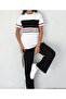 Women's Modal Fabric Crew Neck Stripe Detailed Soft Textured Garnished Tracksuit Set - 4