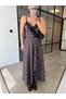 Plaid Pieces D Lace Detailed Strappy Dress Navy Blue - 3